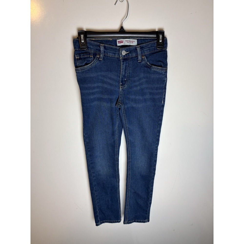 Levis 511 Boys Jeans 12 Reg Performance Blue Denim Dark 26x27 Adjustable